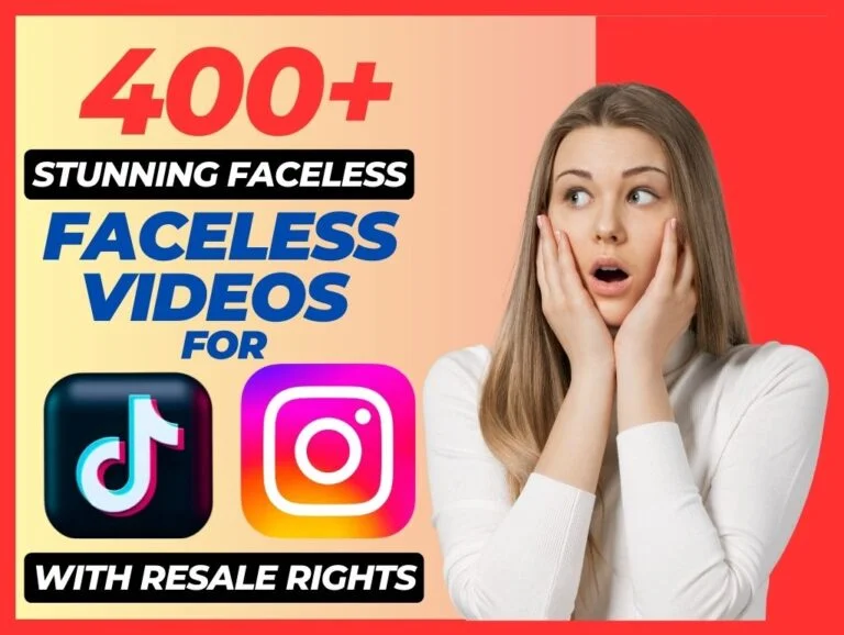 400+ faceless-instagram-&-tiktok-reels with Resale Rights: best